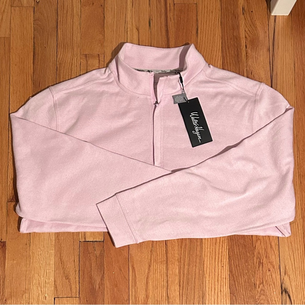 Men’s Walter Hagen Golf Quarterzip in light pink size XL, new with tags